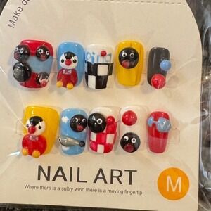 Pingu Nail Art Press On Nails Medium Cartoon Penguin Character